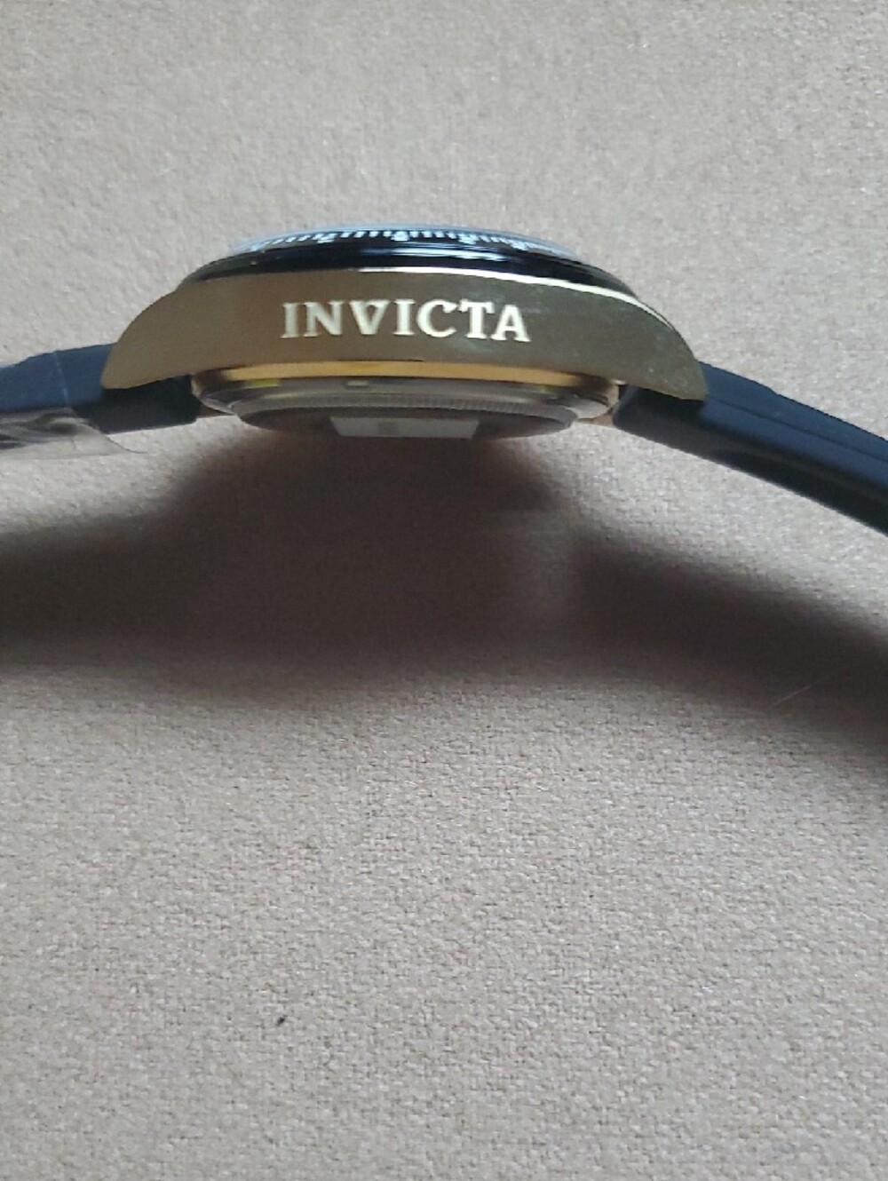 Invicta Men’s Speedway Gold Case Blue Dial Black Strap Swim Watch - Picture 2 of 5